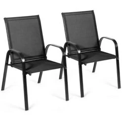 Tangkula 2-Piece Patio Chairs Camping Garden Chairs With Armrest &Backrest -Tangkula Shop GUEST 64475614 4de9 4afa 8343 8534cdc91393
