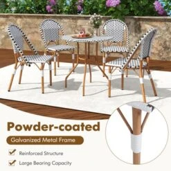 Tangkula 3-Piece French Bistro Set: Outdoor Wicker Table and 2 Chairs 13 Tangkula 3-Piece French Bistro Set: Outdoor Wicker Table and 2 Chairs -Tangkula Shop GUEST 64b956ea ecab 4147 87b1 dbd7da3d6e6d