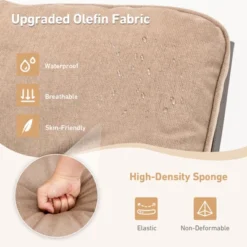 Tangkula Set Of 3 Swivel Bar Height Bistro Set Cushioned Table Stools Furniture Patio Outdoor -Tangkula Shop GUEST 64fadbdd d399 4aef 9477 5b6213478217