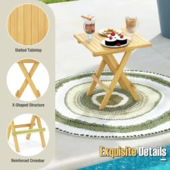 Tangkula Patio Folding Side Table W/X-shaped Legs Slatted Tabletop For Backyard Outdoor 12 Tangkula Patio Folding Side Table W/X-shaped Legs Slatted Tabletop For Backyard Outdoor -Tangkula Shop GUEST 651db984 f064 4e33 bd7a 1f1141c9e237