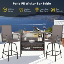 Tangkula Outdoor Garden Patio Rattan Wicker Dining Table Bar Table Shelves Furniture 12 Tangkula Outdoor Garden Patio Rattan Wicker Dining Table Bar Table Shelves Furniture -Tangkula Shop GUEST 6527d83c 2828 492d ae39 ae4efd372a63