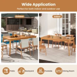 Tangkula 67” Outdoor Acacia Wood Dining Table - 6-Person Rectangular Patio Table with Umbrella Hole 17 Tangkula 67” Outdoor Acacia Wood Dining Table - 6-Person Rectangular Patio Table with Umbrella Hole -Tangkula Shop GUEST 66aa6e83 cf8a 4ba6 8484 683e3f395411