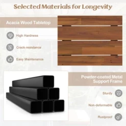 Tangkula 59-Inch Foldable Outdoor Dining Table with Acacia Wood Top 9 Tangkula 59-Inch Foldable Outdoor Dining Table with Acacia Wood Top -Tangkula Shop GUEST 66c42162 2307 4527 ae65 0481fe30ce52