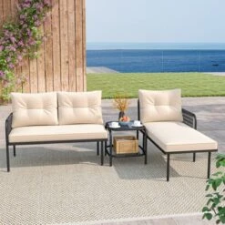 Tangkula 3-Piece L-Shaped Outdoor Rattan Sectional Sofa Set with Coffee Table -Tangkula Shop GUEST 66caaa24 0e7f 4f8b a707 5ce29caaf6c6