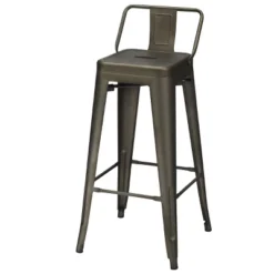 Tangkula Set Of 4 Metal Bar Stools 30" Industrial Height Chair Low Back -Tangkula Shop GUEST 6741198f 0c95 4385 a726 826189821f54