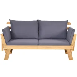 Tangkula Convertible Outdoor Daybed - Solid Acacia Wood Patio Sofa Bed -Tangkula Shop GUEST 67973da9 ac35 46d6 b750 2e555e118e6a