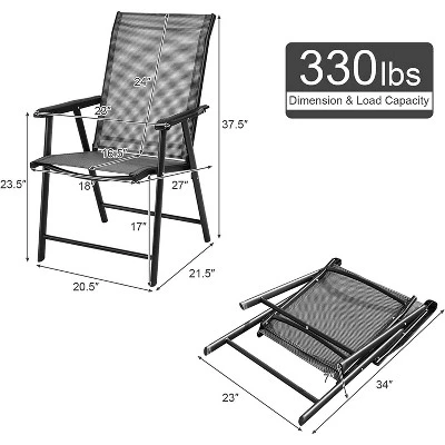 Tangkula 6-Piece Folding Outdoor Patio Chair Set with Armrests 8 Tangkula 6-Piece Folding Outdoor Patio Chair Set with Armrests - Image 8