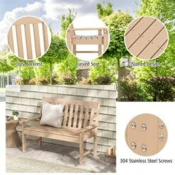 Tangkula 2-Person All-Weather HDPE Garden Bench for Patio and Porch 12 Tangkula 2-Person All-Weather HDPE Garden Bench for Patio and Porch -Tangkula Shop GUEST 67df0e77 cd03 47be 9995 3df1fbd2f2b5