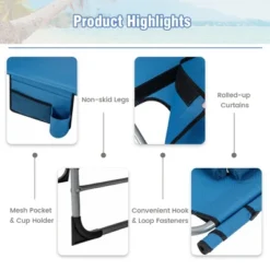 Tangkula Folding Chaise Lounge Chair Sunbathing Recliner W/ Face Hole & Removable Pillow -Tangkula Shop GUEST 6842ec68 b23f 40d4 888b cdb833627897