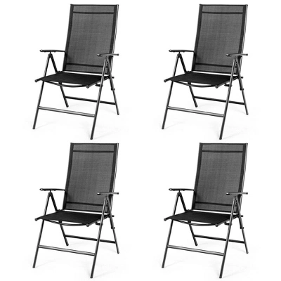 Tangkula 4PCS Folding Chair Patio Garden Outdoor W/ Steel Frame Adjustable Backrest 1 Tangkula 4PCS Folding Chair Patio Garden Outdoor W/ Steel Frame Adjustable Backrest