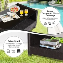 Tangkula 8-Piece Outdoor Conversation Set - PE Rattan Patio Furniture with Glass Coffee Table -Tangkula Shop GUEST 6891c4b3 1141 45d7 a435 25baa2f1e2a1