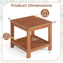 Tangkula 2-Tier Wood Adirondack Side Table with Storage Shelf 15 Tangkula 2-Tier Wood Adirondack Side Table with Storage Shelf -Tangkula Shop GUEST 696692aa f732 4199 88cb 3ea581f32af5