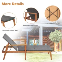 Tangkula Adjustable Patio Rattan Lounge Chair Recliner with Acacia Wood Frame 15 Tangkula Adjustable Patio Rattan Lounge Chair Recliner with Acacia Wood Frame -Tangkula Shop GUEST 696ce522 770c 4d5e 96f1 9744d5542628
