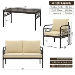 Tangkula 8-Piece Outdoor Wicker Conversation Set - Patio Bistro Furniture with Cushions -Tangkula Shop GUEST 69b9839d 9877 4b53 bc64 d84374de42d6 1