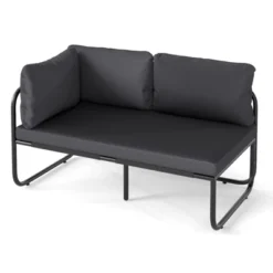 Tangkula Patio Loveseat W/ Removable Pillows & Seat Cushion Side Armrest Metal Frame -Tangkula Shop GUEST 69c14812 4f54 4bc9 b8e2 a0e1b771bee0