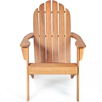 Tangkula 2PCS Classic Wooden Adirondack Chairs for Outdoor Patio & Garden 2 Tangkula 2PCS Classic Wooden Adirondack Chairs for Outdoor Patio & Garden - Image 2