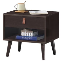 Tangkula Retro Wood Nightstand With Storage Drawer End Table Bedside Table -Tangkula Shop GUEST 6b1905a3 8972 4e4c b37f e3722b82eb04