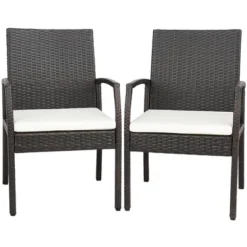 Tangkula Set of 2 Patio PE Rattan Wicker Dining Armchairs with Removable Cushions 13 Tangkula Set of 2 Patio PE Rattan Wicker Dining Armchairs with Removable Cushions -Tangkula Shop GUEST 6bd442c7 c9cf 4348 8d28 c1b63a6a3597