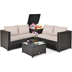 Tangkula 4 PCS Patio Rattan Furniture Set Wicker Conversation Set W/Storage Box 14 Tangkula 4 PCS Patio Rattan Furniture Set Wicker Conversation Set W/Storage Box -Tangkula Shop GUEST 6cc229ab 55c1 4a88 9d74 ed0dc24db2e1