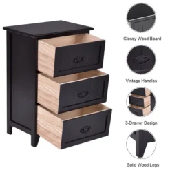 Tangkula 3 Drawers Nightstand End Table Storage Wood Side Bedside Black 11 Tangkula 3 Drawers Nightstand End Table Storage Wood Side Bedside Black -Tangkula Shop GUEST 6da3ebad 3ccb 47f4 baac cbf2b7402979
