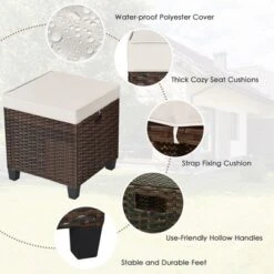 Tangkula Set Of 2 Patio Rattan Ottoman Footrest Garden Outdoor W/ Brown/Turquoise/Navy Cushion 18 Tangkula Set Of 2 Patio Rattan Ottoman Footrest Garden Outdoor W/ Brown/Turquoise/Navy Cushion -Tangkula Shop GUEST 6e225ad4 c1a4 41d5 aff6 c9801ba9b3d1