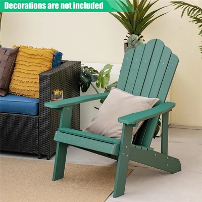Tangkula 2PCS HIPS Adirondack Chair Set with Hidden Cup Holders 2 Tangkula 2PCS HIPS Adirondack Chair Set with Hidden Cup Holders - Image 2
