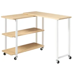 Tangkula Sofa Side Table W/Storage Shelves Mobile End Table Rolling Couch Table Desk For Living Room Bedroom -Tangkula Shop GUEST 6fe88e05 9873 4a26 896d f4982d389c15
