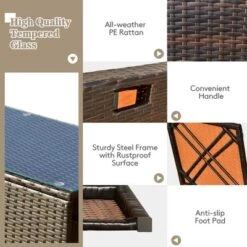 Tangkula 8PCS Patio Rattan PE Wicker Conversation Set All-Weather Furniture Set W/ Cushions 13 Tangkula 8PCS Patio Rattan PE Wicker Conversation Set All-Weather Furniture Set W/ Cushions -Tangkula Shop GUEST 702d5c40 d52c 4800 8a4f f879a97b5112