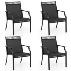 Tangkula 4-Piece All-Weather Patio Dining Chairs with High Back and Armrests 17 Tangkula 4-Piece All-Weather Patio Dining Chairs with High Back and Armrests -Tangkula Shop GUEST 712da1e2 222d 44a1 871e abb322e7d45c