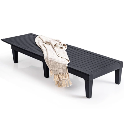 Tangkula 2PCS Patio Lounge Chair Chaise Recliner Adjustable Backrest Outdoor&Indoor Black/Brown 3 Tangkula 2PCS Patio Lounge Chair Chaise Recliner Adjustable Backrest Outdoor&Indoor Black/Brown - Image 3