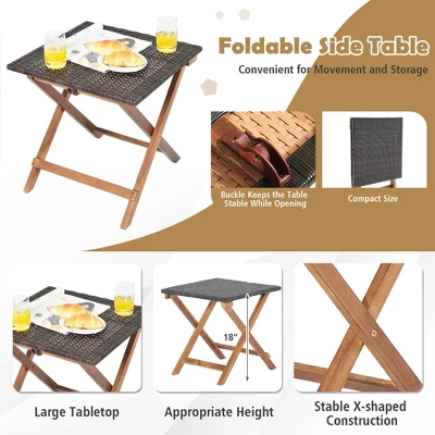 Tangkula 2-Piece Outdoor Lounge Chair and Folding Side Table Set 7 Tangkula 2-Piece Outdoor Lounge Chair and Folding Side Table Set - Image 7