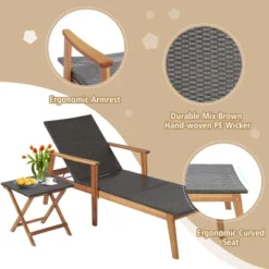 Tangkula 2-Piece Outdoor Lounge Chair and Folding Side Table Set 15 Tangkula 2-Piece Outdoor Lounge Chair and Folding Side Table Set -Tangkula Shop GUEST 72afd082 0940 4426 84f1 b43694e052e6