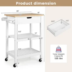 Tangkula 3-Tier Kitchen Island Cart Rolling Service Trolley W/ Bamboo Top Shelves 14 Tangkula 3-Tier Kitchen Island Cart Rolling Service Trolley W/ Bamboo Top Shelves -Tangkula Shop GUEST 72c8f68d 4356 4c53 a82d 593c1bd9bcf0