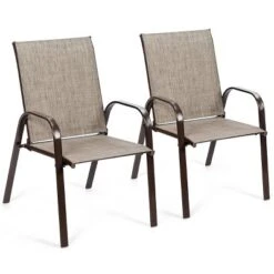 Tangkula 2-Piece Patio Chairs Camping Garden Chairs With Armrest &Backrest -Tangkula Shop GUEST 730c16e7 df6a 4acd 8b5f dfd69c99744d