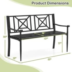 Tangkula 50-Inch Metal Patio Garden Bench, Heavy-Duty Outdoor Loveseat 14 Tangkula 50-Inch Metal Patio Garden Bench, Heavy-Duty Outdoor Loveseat -Tangkula Shop GUEST 73707f44 8f76 4e06 a17c b8bcec967af3