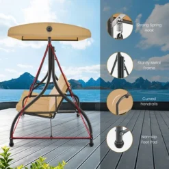 Tangkula 3-Seat Outdoor Converting Patio Swing Glider Adjustable Canopy Porch Swing 17 Tangkula 3-Seat Outdoor Converting Patio Swing Glider Adjustable Canopy Porch Swing -Tangkula Shop GUEST 746225f1 f0ae 4b9f 984f b7b8fa2a6a07