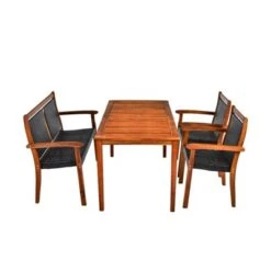 Tangkula 4-Piece Space-Saving Outdoor Dining Set with PE Rattan & Umbrella Hole -Tangkula Shop GUEST 74651c30 c431 4c33 bb90 2acdd2e7d591