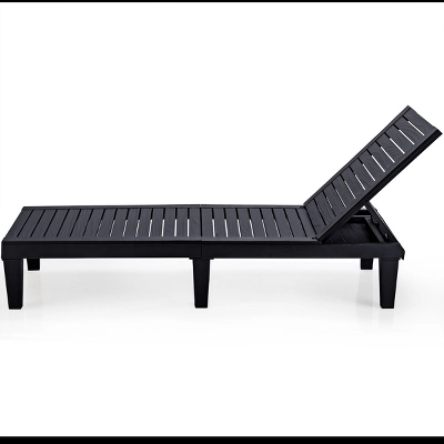 Tangkula 2PCS Patio Lounge Chair Chaise Recliner Adjustable Backrest Outdoor&Indoor Black/Brown 9 Tangkula 2PCS Patio Lounge Chair Chaise Recliner Adjustable Backrest Outdoor&Indoor Black/Brown - Image 9