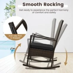 Tangkula 3 PCS Rocking Set Wicker Rocking Chairs W/ 2-Tier Coffee Table Patio Black 12 Tangkula 3 PCS Rocking Set Wicker Rocking Chairs W/ 2-Tier Coffee Table Patio Black -Tangkula Shop GUEST 7674736b 956c 4c43 91fc 6b8265405f7b