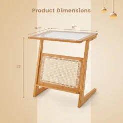 Tangkula 1pc/2pcs Z-shaped Side Table W/ Rattan Shelf Glass Top End Table W/ Magazine Rack Space-saving Sofa Side Bedside Table 17 Tangkula 1pc/2pcs Z-shaped Side Table W/ Rattan Shelf Glass Top End Table W/ Magazine Rack Space-saving Sofa Side Bedside Table -Tangkula Shop GUEST 770a66df 8e5e 4ab0 b5e3 54a856607324