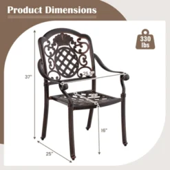 Tangkula 2PCS Cast Aluminum Chairs Outdoor Metal Armchairs W/ Ergonomic Curved Seat Patio 6 Tangkula 2PCS Cast Aluminum Chairs Outdoor Metal Armchairs W/ Ergonomic Curved Seat Patio -Tangkula Shop GUEST 7735100c a7ef 4e6c 9db8 9565166959c5