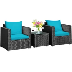 Tangkula 3PCS Patio Rattan Furniture Conversation Set With 2 Cushioned Sofas & Coffee Table For Outdoor 18 Tangkula 3PCS Patio Rattan Furniture Conversation Set With 2 Cushioned Sofas & Coffee Table For Outdoor -Tangkula Shop GUEST 79c28d2f 89e0 487e 980b 1e2a2cbe3181