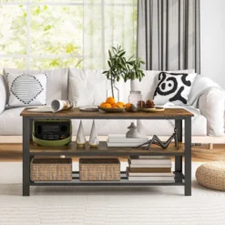 Tangkula Industrial TV Stand Media Entertainment Center With 2-tier Open Storage Shelves & Metal Frame TV Cabinet For TVs Up 17 Tangkula Industrial TV Stand Media Entertainment Center With 2-tier Open Storage Shelves & Metal Frame TV Cabinet For TVs Up -Tangkula Shop GUEST 7ae09622 9924 4b8f aee3 45c903597a03