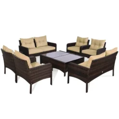 Tangkula 4-Piece Rattan Wicker Patio Furniture Set with Loveseat and Storage Coffee Table 6 Tangkula 4-Piece Rattan Wicker Patio Furniture Set with Loveseat and Storage Coffee Table -Tangkula Shop GUEST 7b4e1625 cfb0 466f 8f8d 51f767db5722