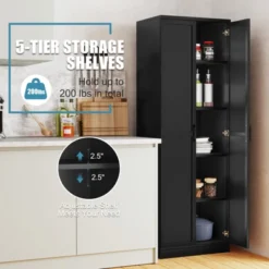 Tangkula 70" Storage Cabinet Freestanding Pantry Cabinet W/2 Doors & 5 Shelves Black 13 Tangkula 70" Storage Cabinet Freestanding Pantry Cabinet W/2 Doors & 5 Shelves Black -Tangkula Shop GUEST 7b5bafb4 1c3d 4d0b 99b4 d0be5f13fe46
