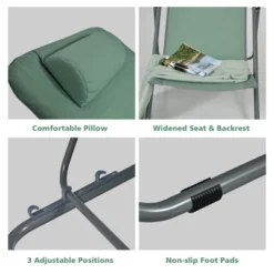 Tangkula 2 PCS Beach Chair Lounger Reclining Folding Chair W/3-Position Adjustable Backrest Blue/Orange/Green 18 Tangkula 2 PCS Beach Chair Lounger Reclining Folding Chair W/3-Position Adjustable Backrest Blue/Orange/Green -Tangkula Shop GUEST 7b79a755 f2a7 40a5 9510 a83e7dd74f0a