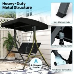 Tangkula 3-Person Outdoor Porch Swing with Stand and Adjustable Shade Canopy -Tangkula Shop GUEST 7bf4afed a3ca 47da 9229 4debbcc38073