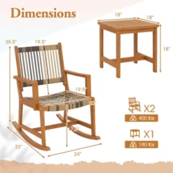 Tangkula 3 Pieces Rocking Bistro Set PE Rattan Front Porch Chairs W/ Coffee Table 17 Tangkula 3 Pieces Rocking Bistro Set PE Rattan Front Porch Chairs W/ Coffee Table -Tangkula Shop GUEST 7d416abb 373d 460c 8c21 7652e752e35b