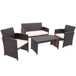 Tangkula 8-Piece Outdoor Patio Furniture Set - Rattan Sofa & Table -Tangkula Shop GUEST 7d7e4e71 78f4 4eac b9e3 dbb354bc5b4d
