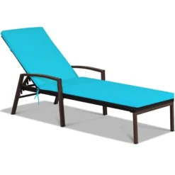 Tangkula 2PCS Patio Rattan Wicker Lounge Chair Back Adjustable Recliner Chaise W/Turquoise Cushion 11 Tangkula 2PCS Patio Rattan Wicker Lounge Chair Back Adjustable Recliner Chaise W/Turquoise Cushion -Tangkula Shop GUEST 7e4ae0c2 1262 4954 8ca2 3ee7d4f8d2cf